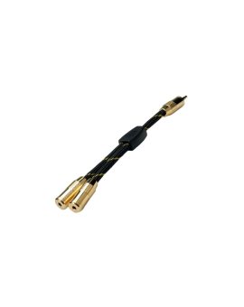 Kabel adaptera ROLINE GOLD 3,5 mm (1x męski, 2x żeński), 0,15 m