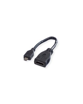VALUE Kabel HDMI High Speed z Ethernetem, HDMI F - Micro HDMI M, 0, 15 m