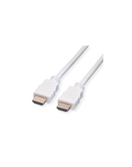 VALUE HDMI High Speed Cable met Ethernet M-M, wit, 1 m