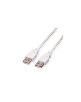 VALUE USB 2.0 Kabel, Type A-A, wit, 0,8 m
