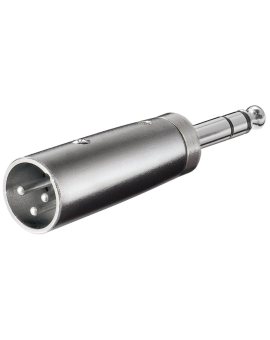 Adapter XLR, wtyk jack AUX stereo 6,35 mm na wtyk XLR