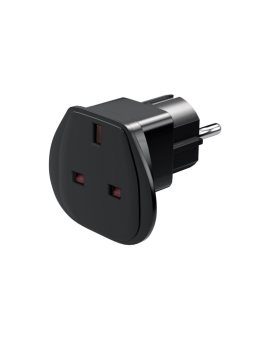 Adapter podróżny UK do UE, czarny