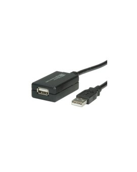 Przedłużacz VALUE USB 2.0 z aktywnym repeaterem, czarny, 12 m