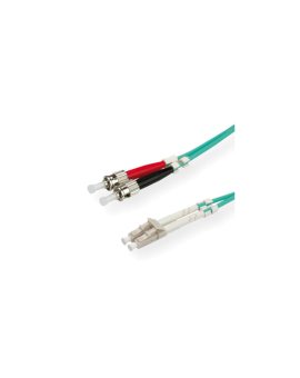 Kabel światłowodowy ROLINE 50/125µm OM3, LC/ST, turkusowy, 0,5 m