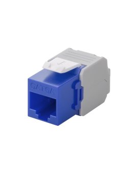 CAT 6A gniazdo Keystone RJ45, UTP, 500 MHz - Wersja kolorystyczna Niebieski