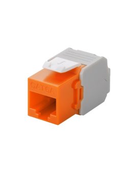 CAT 6A gniazdo Keystone RJ45, UTP, 500 MHz - Wersja kolorystyczna Pomarańczowy