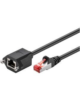 CAT 6Kabel przedłużającyF/UTP, Czarny - Długość kabla 1 m