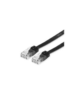 VALUE Kabel krosowy kat. 6 (klasa E) UTP, bardzo płaski, płaski, czarny, 0,5 m