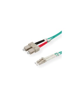 Kabel VALUE F.O. 50/125µm OM3, LC/SC, turkusowy, 3m