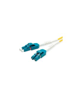 Kabel światłowodowy ROLINE duplex, jednomodowy 9/125µm OS2, LC/LC, żółty, 0,5 m