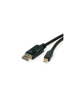 Kabel ROLINE Mini DisplayPort, mDP-DP, v1.3/v1.4, M/M, zwart, 2 m