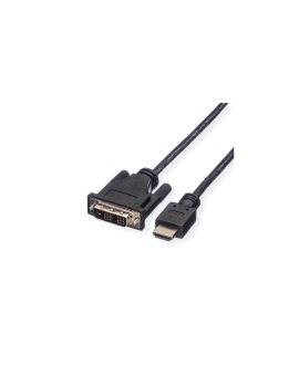 ROLINE Monitorkabel DVI (18+1) - HDMI, M/M, zwart, 1,5 m