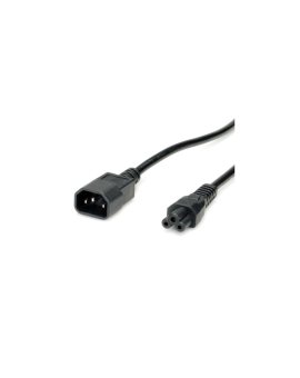 VALUE Kabel zasilający IEC320/C14 męski - C5 żeński, czarny, 1,8 m