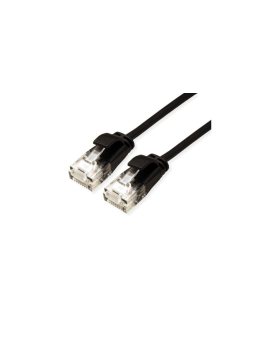 ROLINE UTP Data Center Patch Cord Cat.6A (Class EA), LSOH, bardzo cienki, czarny, 1 m