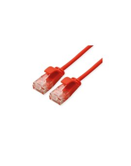 ROLINE UTP Data Center Patchkabel Cat.6A (Class EA), LSOH, extra dun, czerwony, 0,5 m