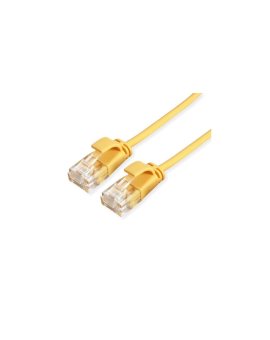 ROLINE UTP Data Center Patchkabel Cat.6A (Class EA), LSOH, extra dun, geel, 0,15 m