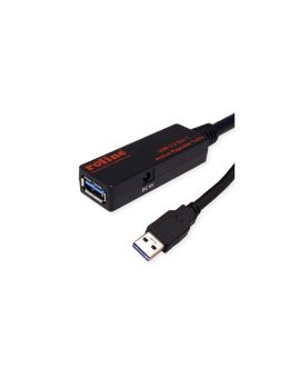 Kabel ROLINE USB 3.2 Gen 1 Active Repeater, czarny, 20 m