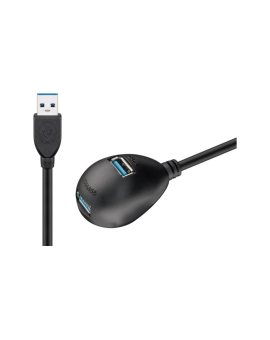 Przedłużacz USB 3.0 Hi-Speed z nóżką, Czarny - Długość kabla 1.5 m