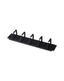 Organizator kablowy 19 2U, 5x uchwyty stalowe, 85x60mm, czarny DN-19 ORG-2U-SW