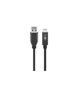 Kabel USB-C™ USB 3.1, 2. generacji, 3 A, czarny - Długość kabla 0.5 m