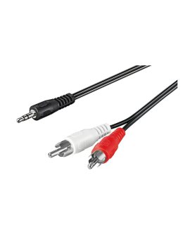 Kabel przejściowy audio AUX, wtyk jack 3, 5 mm na wtyk cinch stereo - Długość kabla 20 m