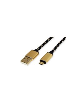 Kabel ROLINE GOLD USB 2.0, USB A męski - Micro USB B męski, 0,8 m