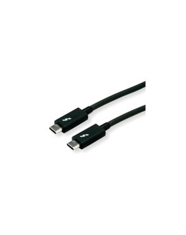 Kabel ROLINE Thunderbolt™ 3, 20G, 5A, M/M, czarny, 2m