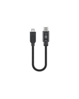 Kabel USB 2.0 z USB-C™ do Micro-B 2.0, czarny - Długość kabla 0.2 m