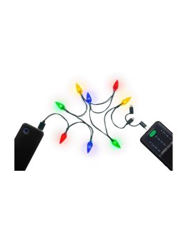 Kabel USB do ładowania smartfona z diodami LED