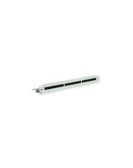 Patch panel ROLINE Cat.6 (Class E) 19, 24 porty, nieekranowany, szary