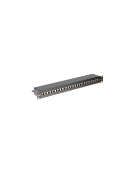 Patch panel ROLINE Cat.6 (Class E) 19, 24P, ekranowany, czarny