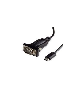 VALUE Kabel konwertera USB - Serial, typ C - RS232, czarny, 1,8 m
