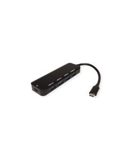 VALUE Hub USB 3.2 Gen 1, 4-portowy, kabel połączeniowy typu C, z 1 portem PD
