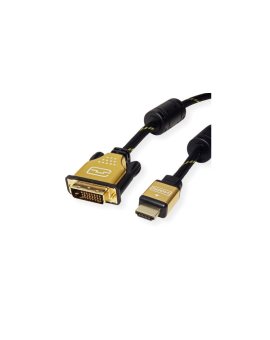 ROLINE GOLD Kabel do monitora DVI (24+1) - HDMI, M/M, 5 m
