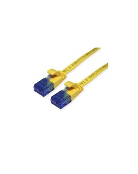 Kabel krosowy UTP VALUE, kat. 6A (klasa EA), bardzo płaski, żółty, 0,5 m