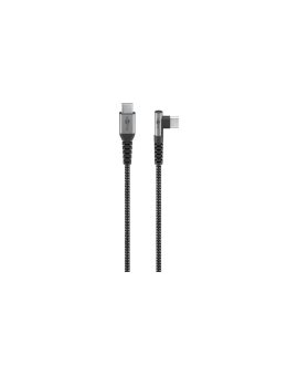 Kabel tekstylny USB-C™ do USB-C z metalowymi wtyczkami (gwiezdna szarość/srebrny), 90, 0,5 m - Długość kabla 0.5 m