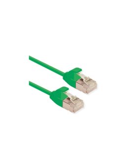 ROLINE F/UTP DataCenter Patch Cord Cat.6A (Class EA), LSOH, bardzo cienki, zielony, 1 m