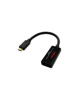 ROLINE USB typu C - DisplayPort, v1.2, dwukierunkowy adapter kablowy, M/F, 0,2 m