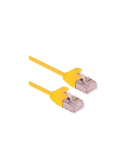 ROLINE F/UTP DataCenter Patch Cord Cat.6A (Class EA), LSOH, bardzo cienki, żółty, 0,15 m