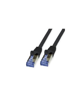 VALUE Zewnętrzny kabel krosowy kat. 6A (klasa EA) S/FTP (PiMF), kabel pełny, LSOH, czarny, 50 m