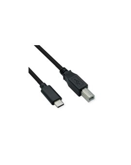 ROLINE Kabel USB2.0 typu C, C - B, M/M, czarny, 1,8 m