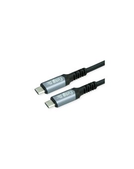 VALUE Kabel USB4 Gen3x2, C-C, M/M, 40Gbit/s, 240W, zwart, 0.8 m