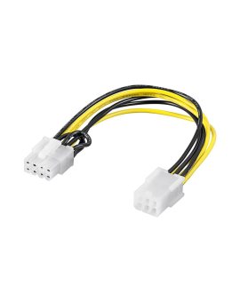 Kabel/Adapter zasilający karty graficznej do komputera, PCI-E/PCI Express 6-pinowy na 8-pinowy - Długość kabla 0.2 m