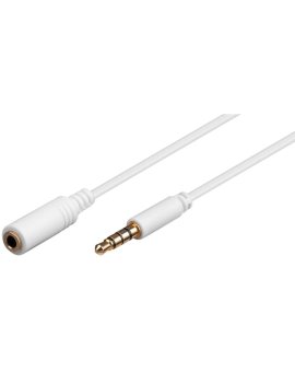 Przedłużacz do słuchawek i audio AUX, 4-pinowy 3, 5 mm cienki, CU - Długość kabla 1.5 m