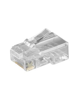 Wtyk Western RJ45 do kabla płaskiego, 8-pinowy - Połączenie typu Wtyk RJ45 (8P8C)