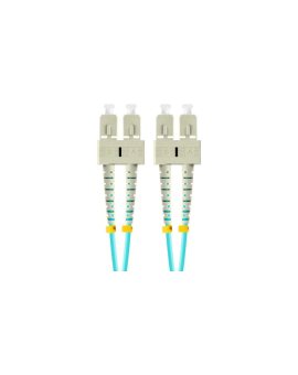 Patchcord światłowodowy MM SC/UPC-SC/UPC duplex 3mm OM3 aqua 5m LANBERG