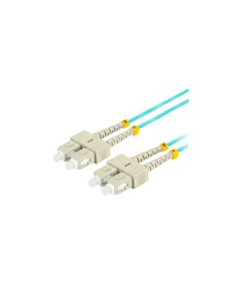 Patchcord światłowodowy MM SC/UPC-SC/UPC duplex 3mm OM3 aqua 3m LANBERG