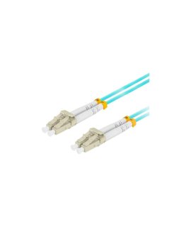 Patchcord światłowodowy MM LC/UPC-LC/UPC duplex 3mm OM3 aqua 3m LANBERG