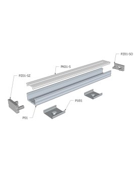 Profil P01 lakierowany proszkowo czerwony P01-2M-R /2m/