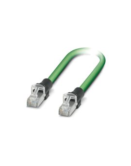 1112817 Patch cord SF/UTP 5 linka Cu, cynowana PVC zielony 1m 22AWG